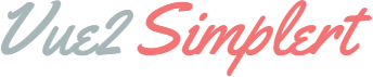 Vue2-Simplert Logo Typography